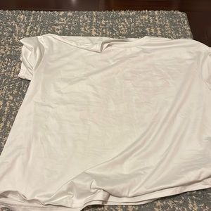 Plain White Front - Red Words On Back